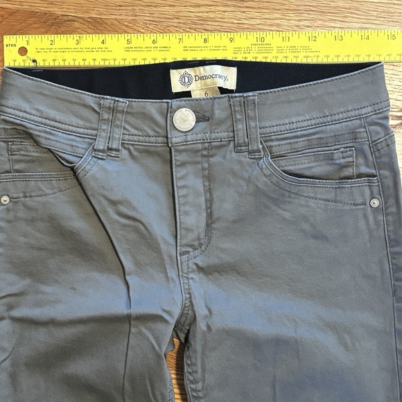 Democracy Ab Technology Womens Gray Mid Rise Cropped‎ Skinny  Jeans 6 - Picture 1 of 6